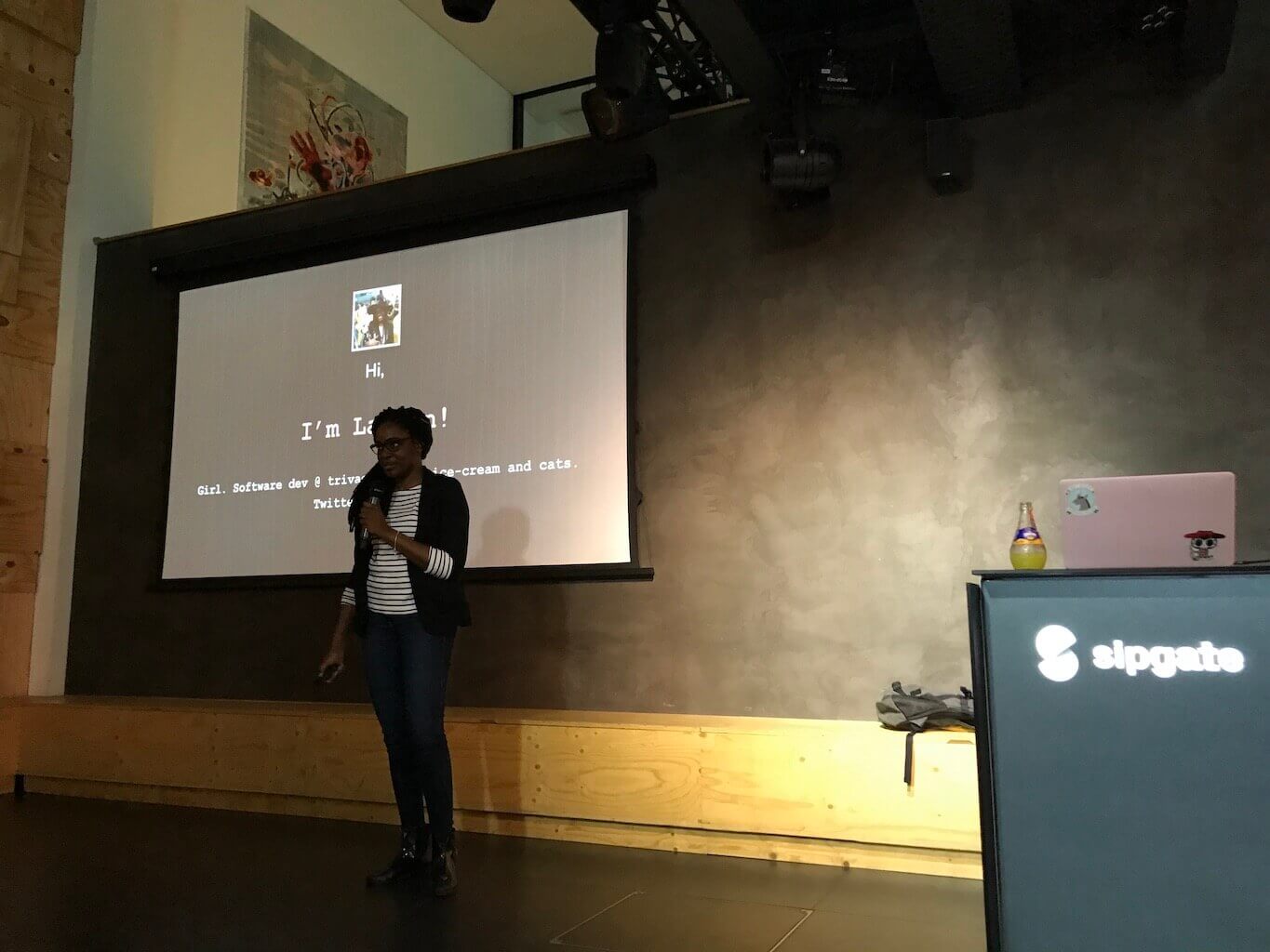 Web Engineering Düsseldorf Meetup at sipgate in April 2019 with Lauren Robinson and Sayon Kumar Saha